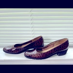 SOLD Ferragamo brown low heel